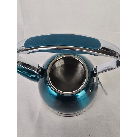 New Wolfgang Puck Petite Tea Kettle Turquoise in Original Box - Picture 3 of 6